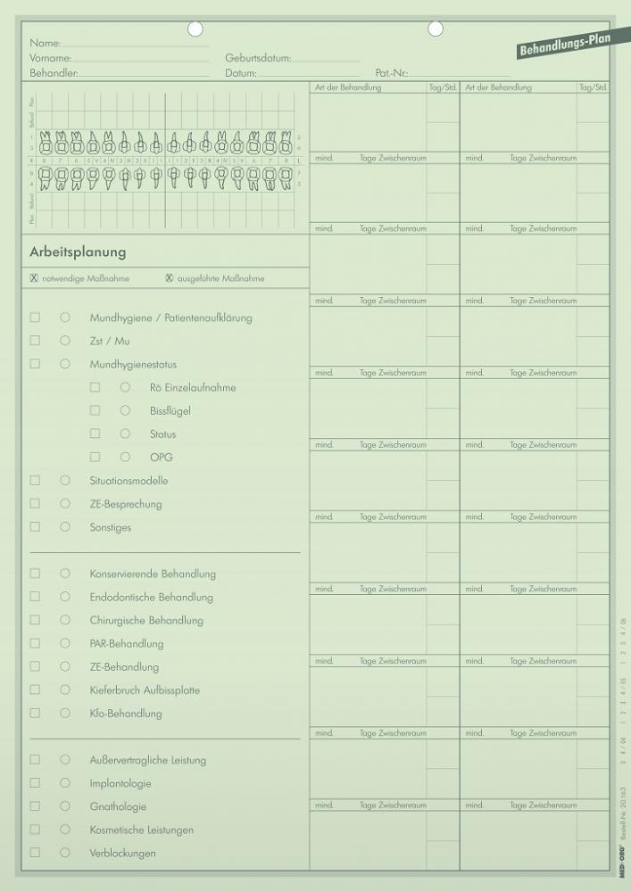 MED+ORG | Behandlungsplan (Dental)