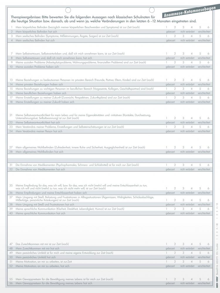 MED+ORG | Kartei- und Formularset Psychotherapie