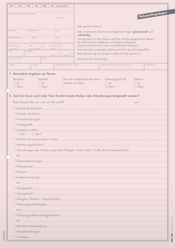 QUETHEB Patientenfragebogen