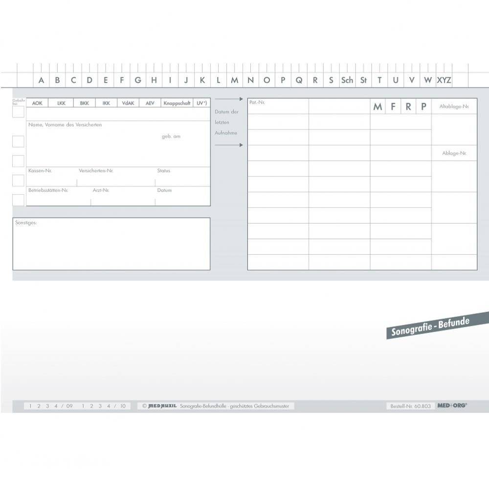 MED+ORG | Sonografie-Befundhülle (60.803)