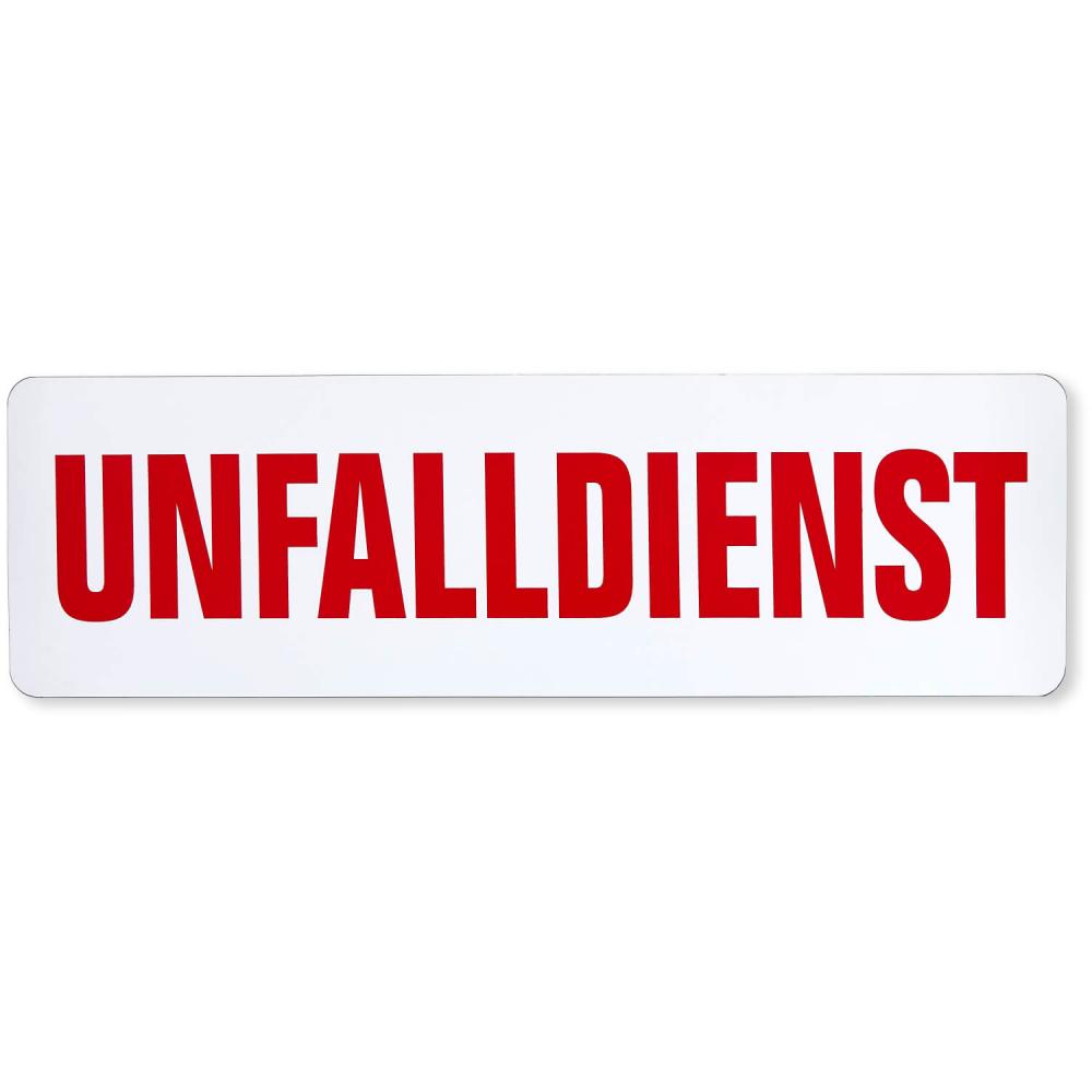 Magnetfolienschild Unfalldienst für Notärzte und Einsatzfahrzeuge