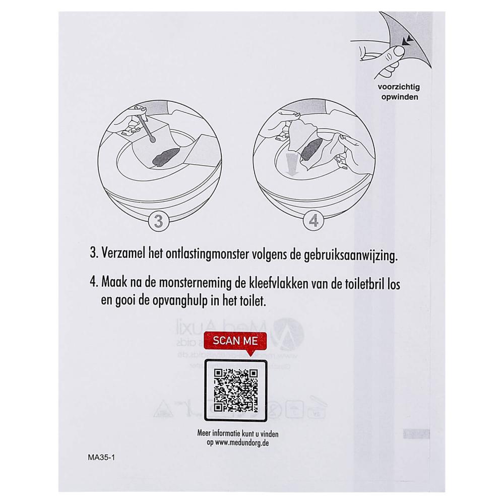 MED AUXIL Stuhlprobenfänger Stuhlauffanghilfe (holländisch) Opvanghulp voor het verzamelen van ontlasting