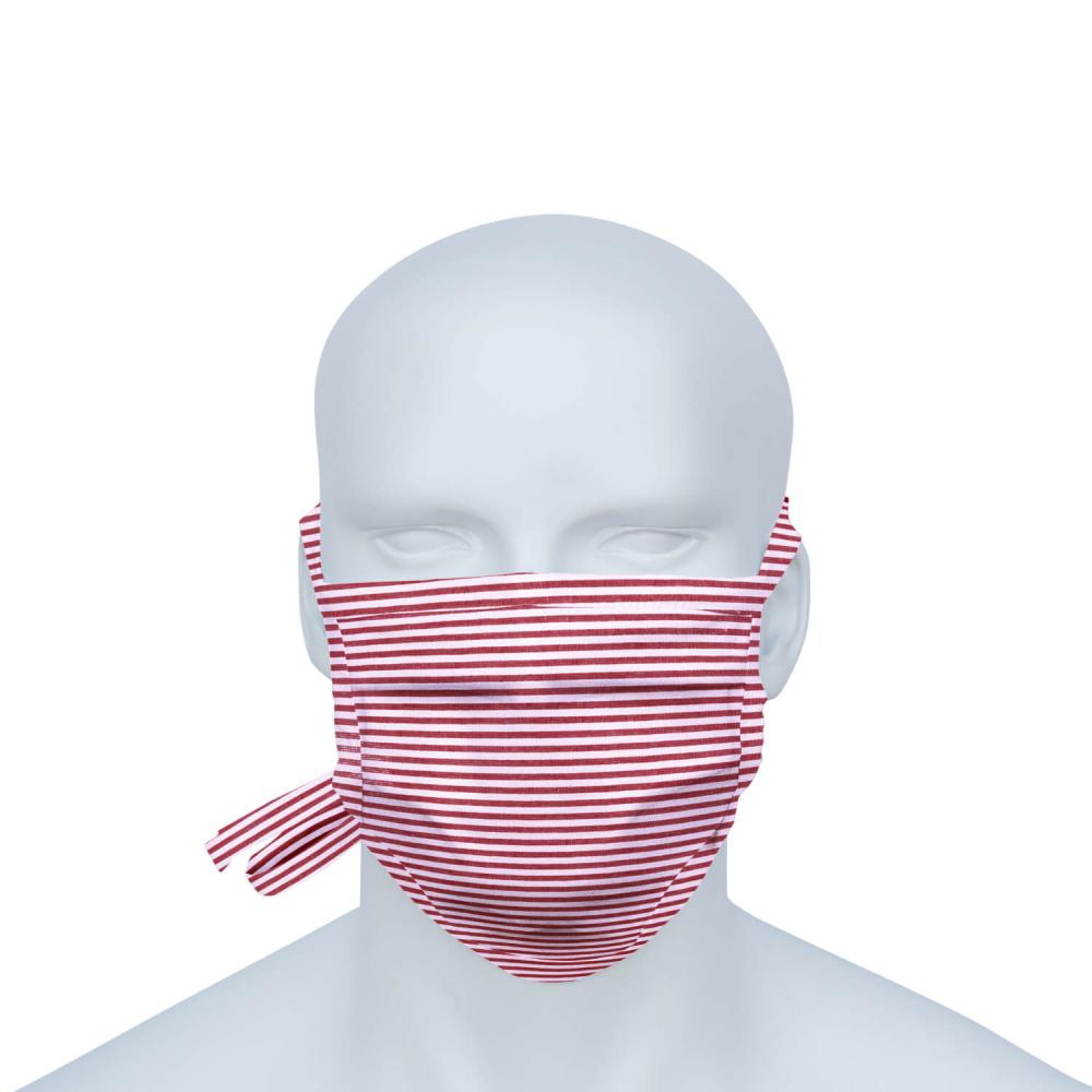 Mund-Nasen-Maske (MNS) bordeaux-weiss