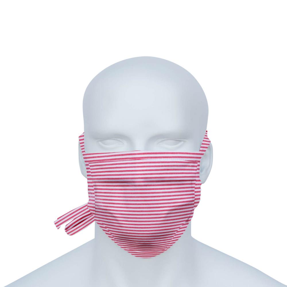 Mund-Nasen-Maske (MNS) rot-weiss