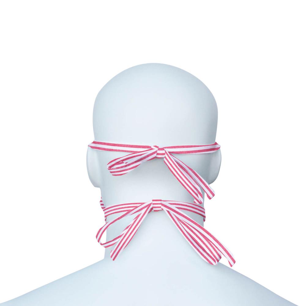 Mund-Nasen-Maske (MNS) rot-weiss