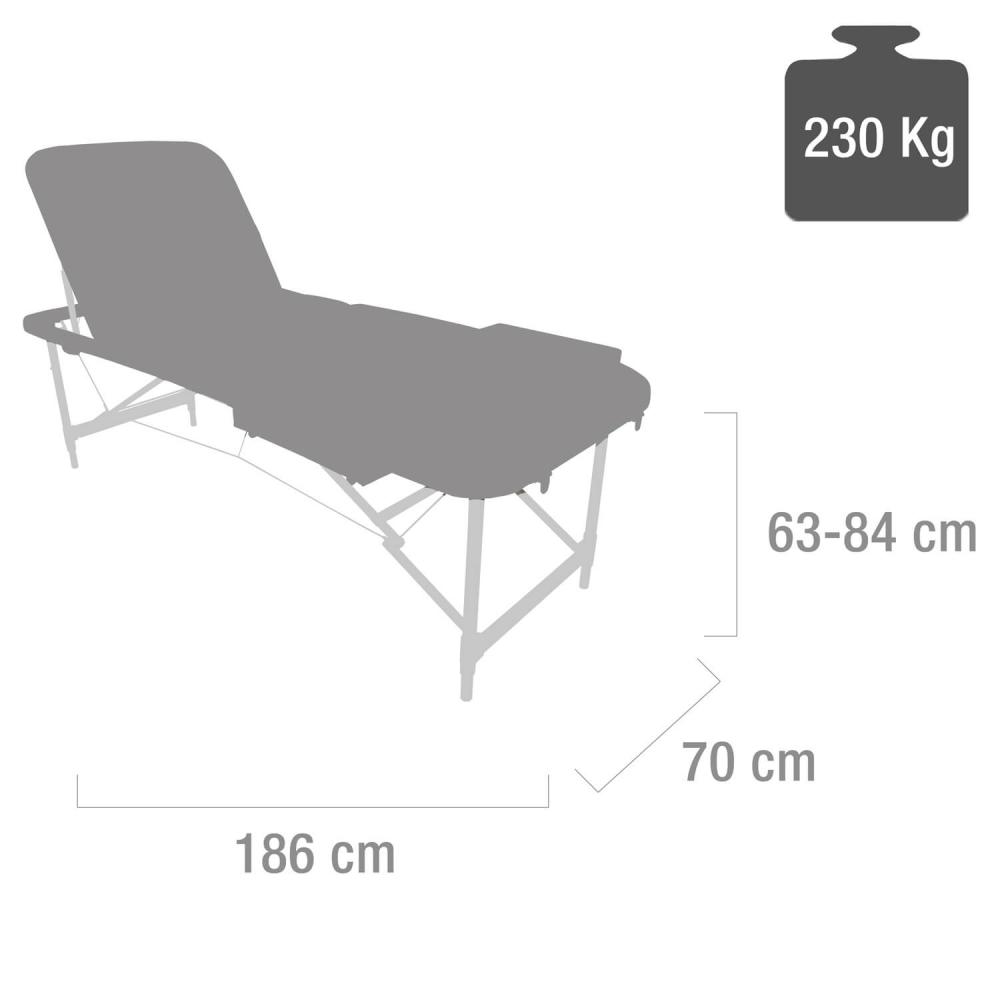 TEQLER | mobile Untersuchungsliege Sentosa schwarz-orange (T130640)