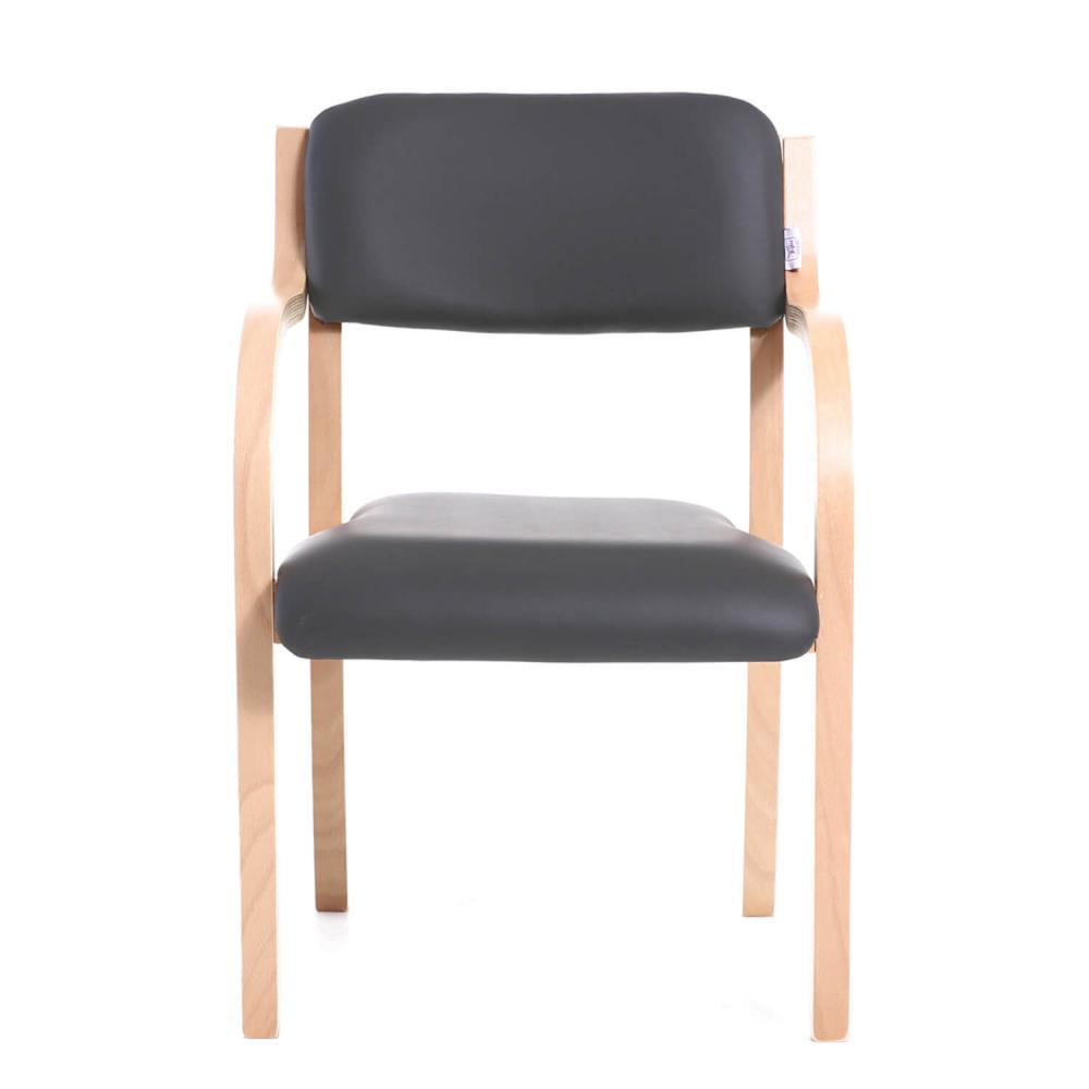 TEQLER Interior Wartezimmerstuhl mit Armlehne anthrazit