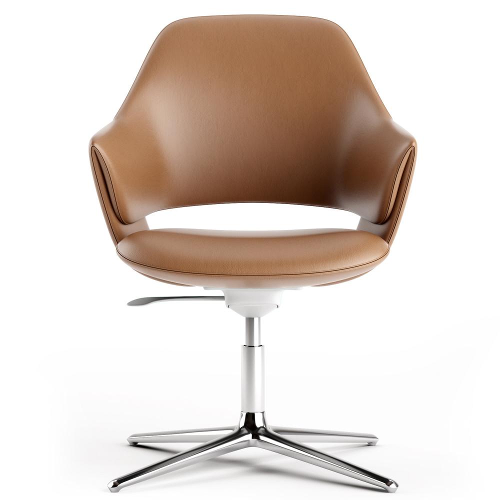 TEQLER | Besucherstuhl Halden cognac-braun (T171154)