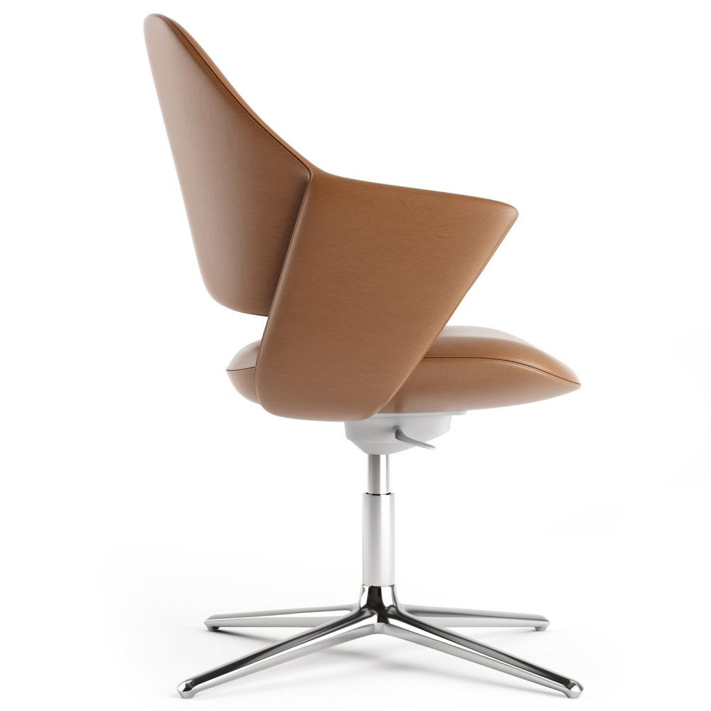 TEQLER | Besucherstuhl Halden cognac-braun (T171154)