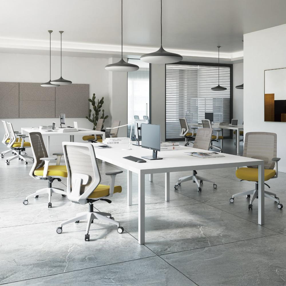 TEQLER | Bürostuhl Oslo weiß beige khaki (T171163)