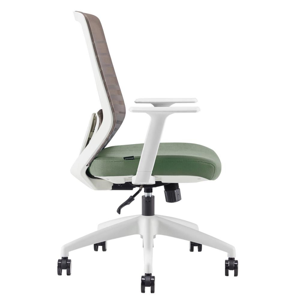 TEQLER | Bürostuhl Oslo weiß beige khaki (T171163)