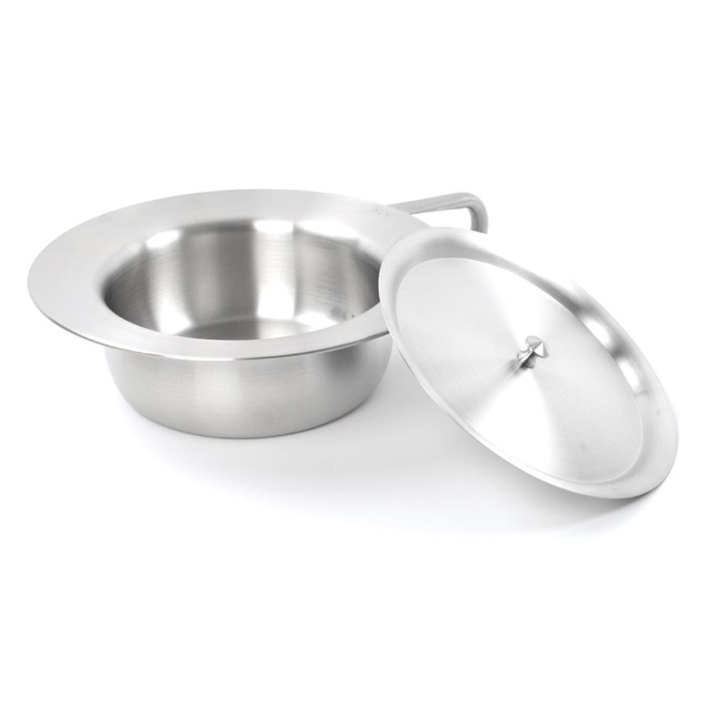TEQLER | Steckbecken mit Deckel, Edelstahl-Bettpfanne (T134807)