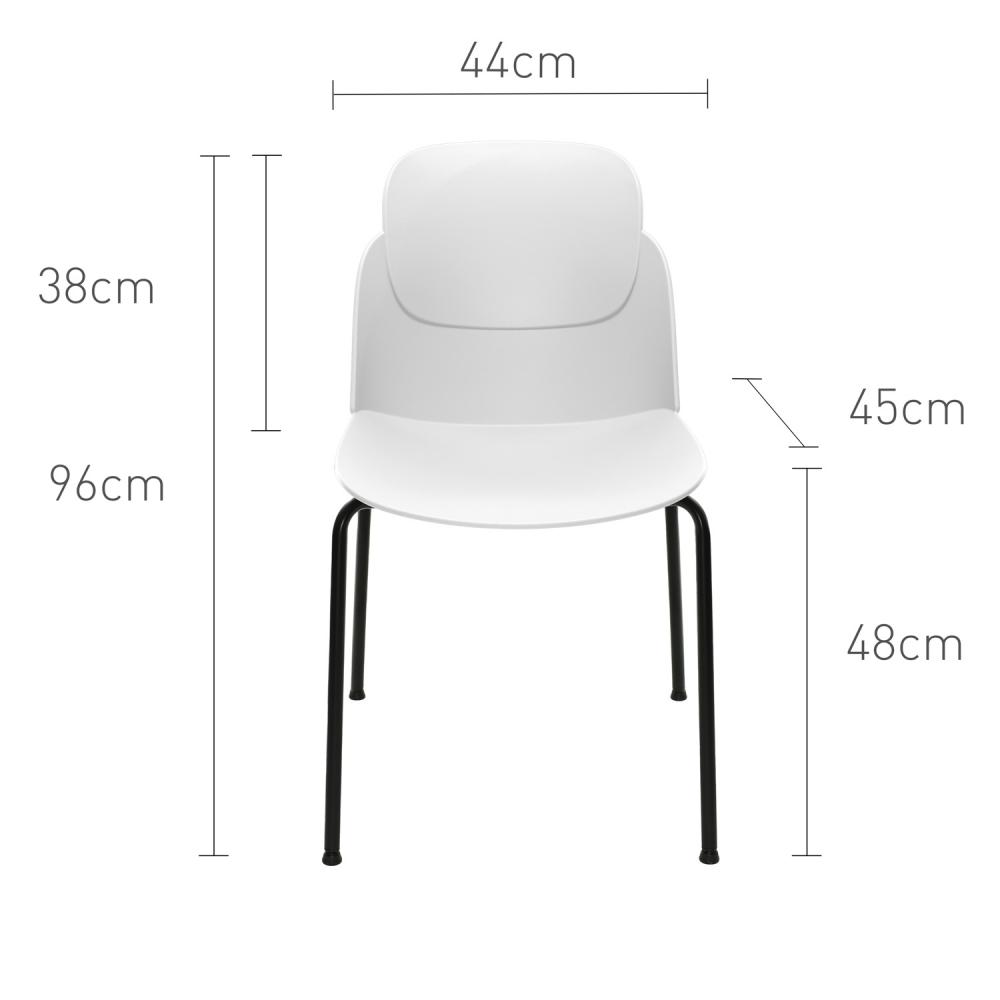 TEQLER | Designer-Wartezimmerstuhl weiß (T145813)