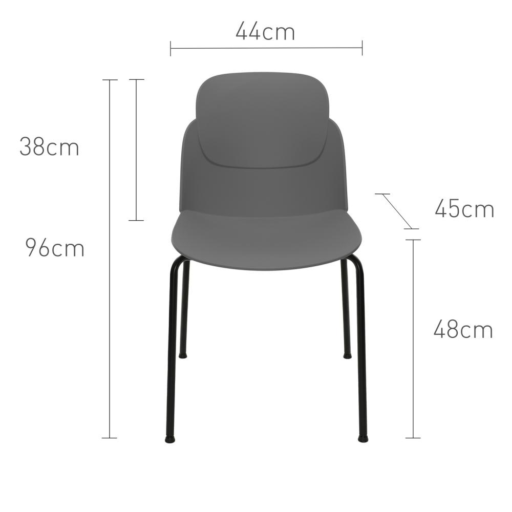 TEQLER | Designer-Wartezimmerstuhl grau (T145814)