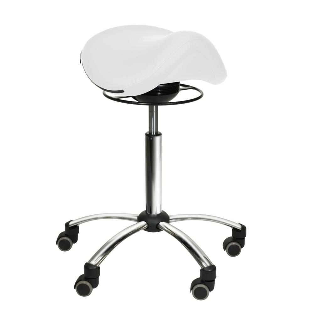 TEQLER | Sattelhocker mit Schwingmechanismus weiss (T145205)