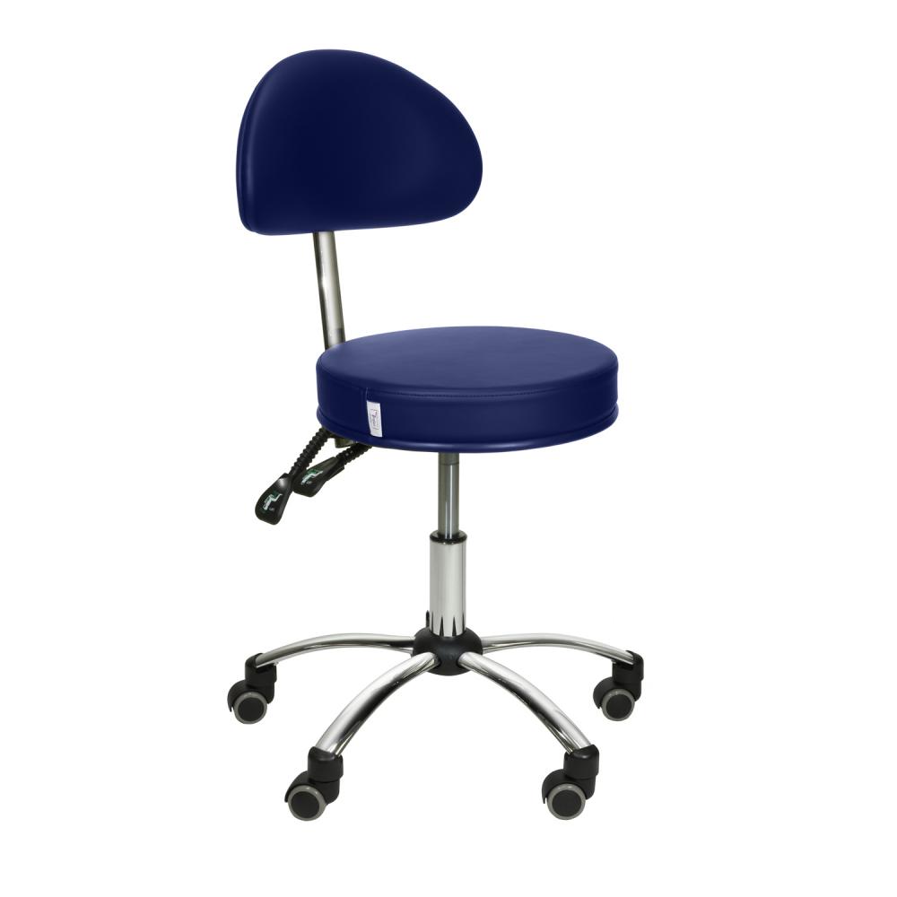 TEQLER | Rollhocker mit Rückenlehne blau (T145215)