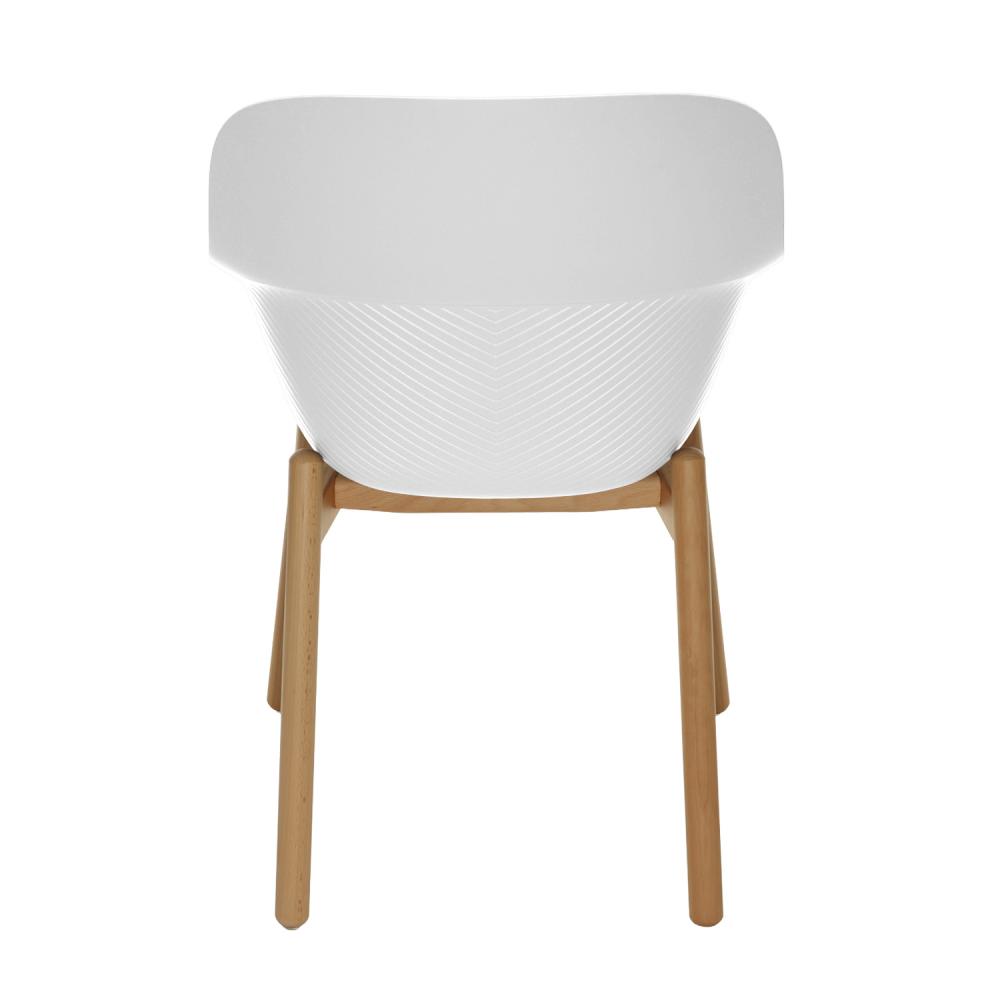 TEQLER | Besucherstuhl mit Armlehne weiß (T145816)