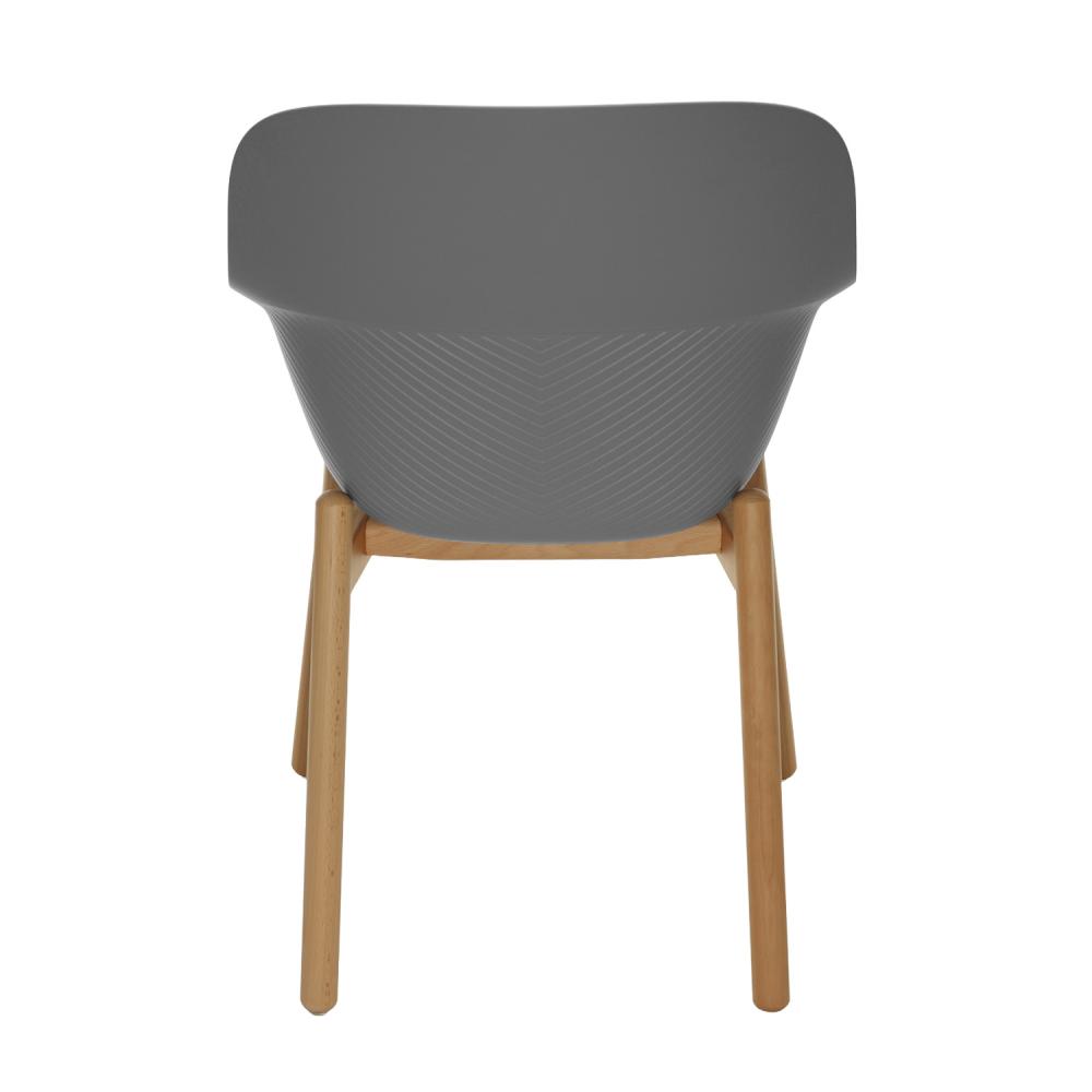 TEQLER | Besucherstuhl mit Armlehne grau (T145817)