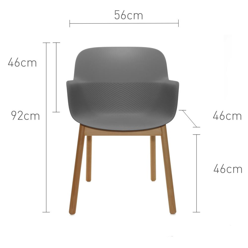 TEQLER | Besucherstuhl mit Armlehne eisblau (T145818)