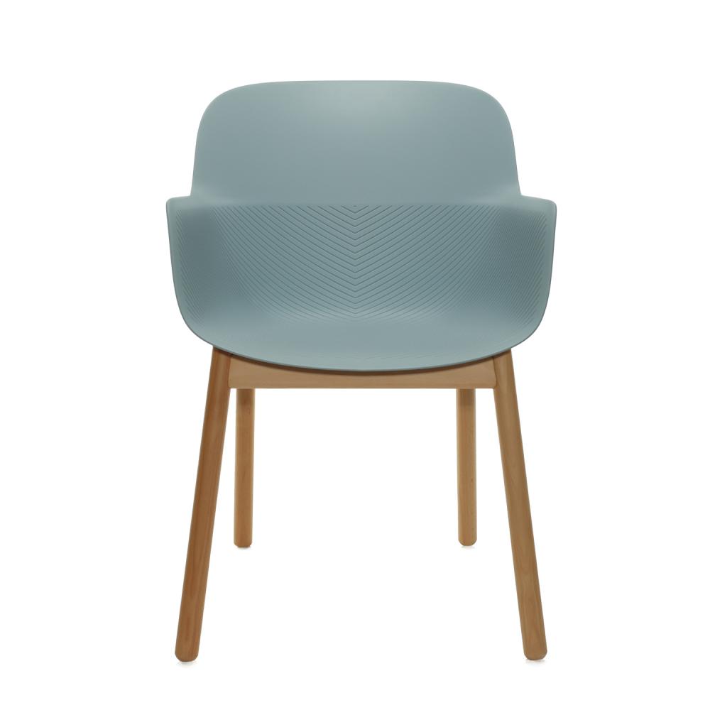 TEQLER | Besucherstuhl mit Armlehne eisblau (T145818)