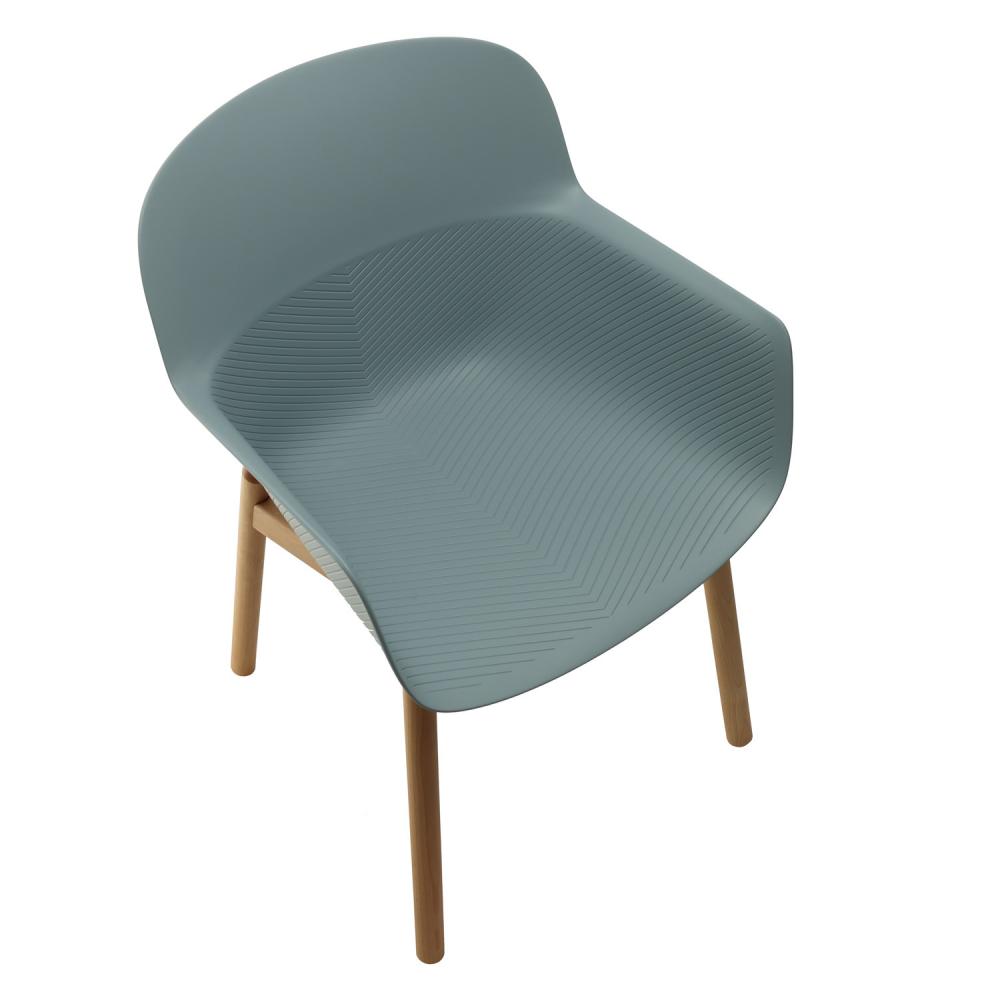 TEQLER | Besucherstuhl mit Armlehne eisblau (T145818)