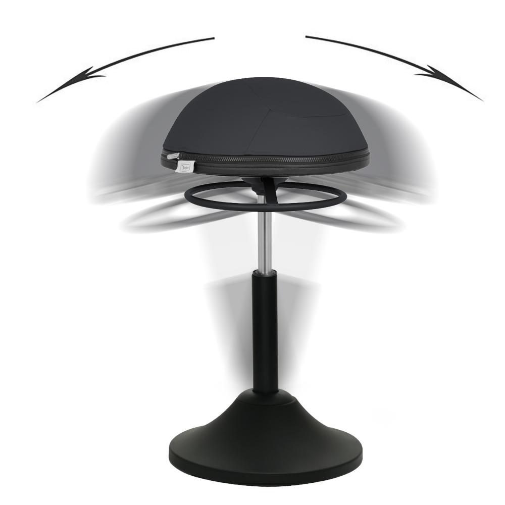 TEQLER | Schwinghocker Pendelhocker schwarz-schwarz (T170385)