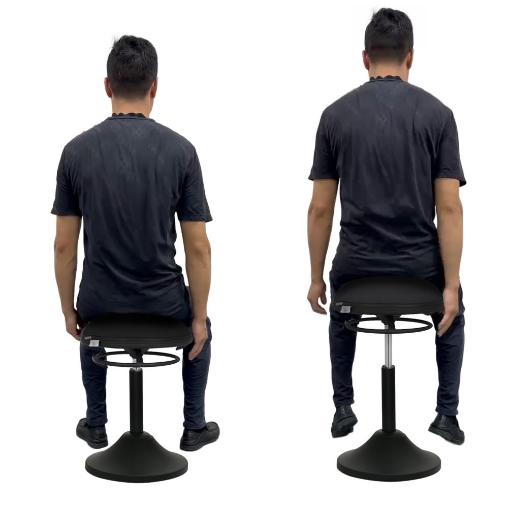 TEQLER | Schwinghocker Pendelhocker schwarz-schwarz (T170385)