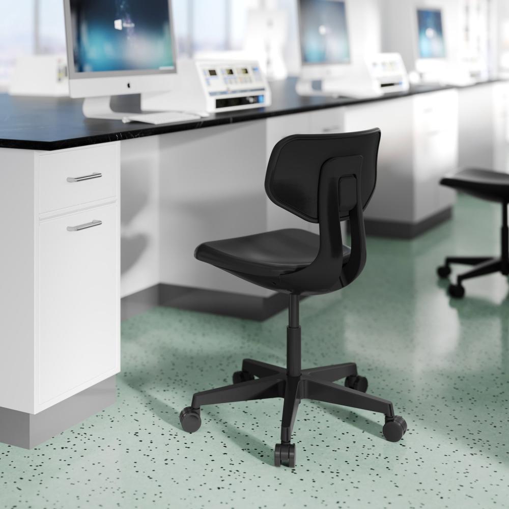 TEQLER | Laborrollhocker MILAN schwarz (T170712)