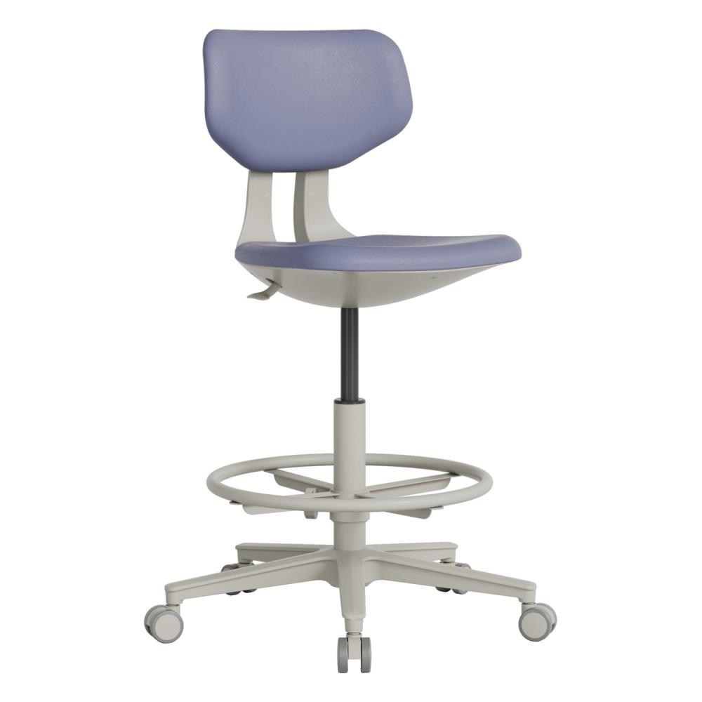 TEQLER | Laborrollhocker FLORENCE grau (T170713)