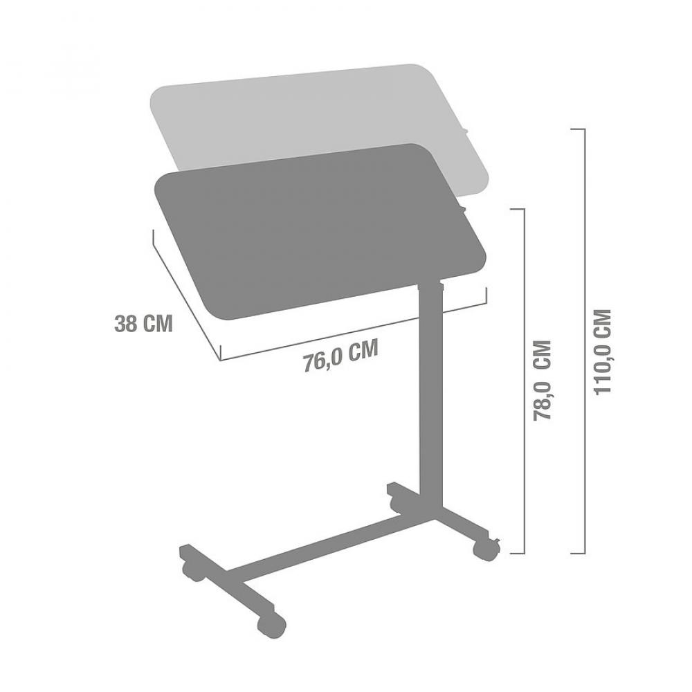 TEQLER | Beistelltisch Betttisch schwenkbar (T138296)