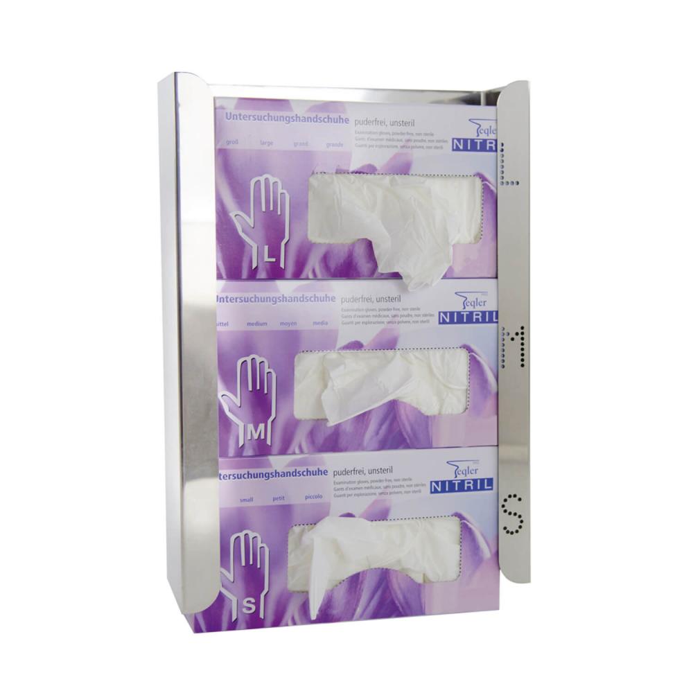 TEQLER | Handschuhspender Edelstahl 3er-Box (T128943)
