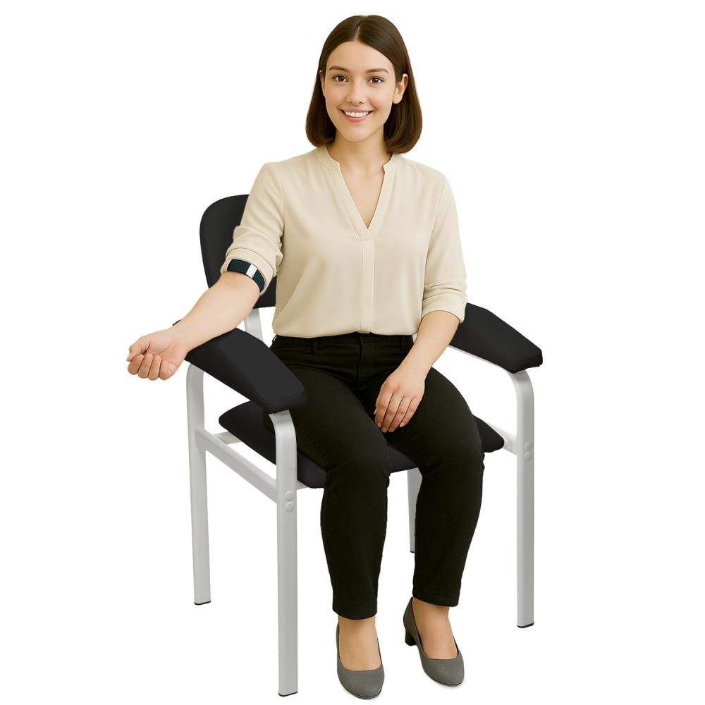 TEQLER | Phlebotomiestuhl Blutentnahmestuhl schwarz (T170704)