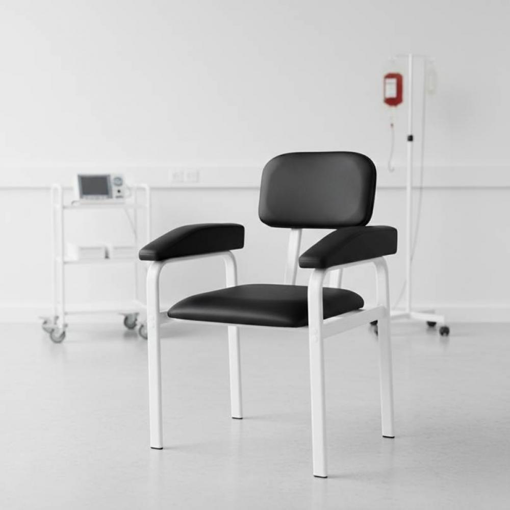 TEQLER | Phlebotomiestuhl Blutentnahmestuhl schwarz (T170704)