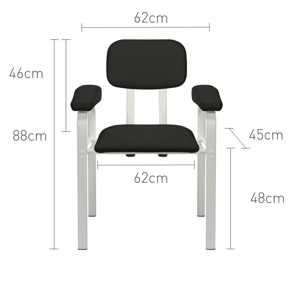 TEQLER | Phlebotomiestuhl Blutentnahmestuhl schwarz (T170704)