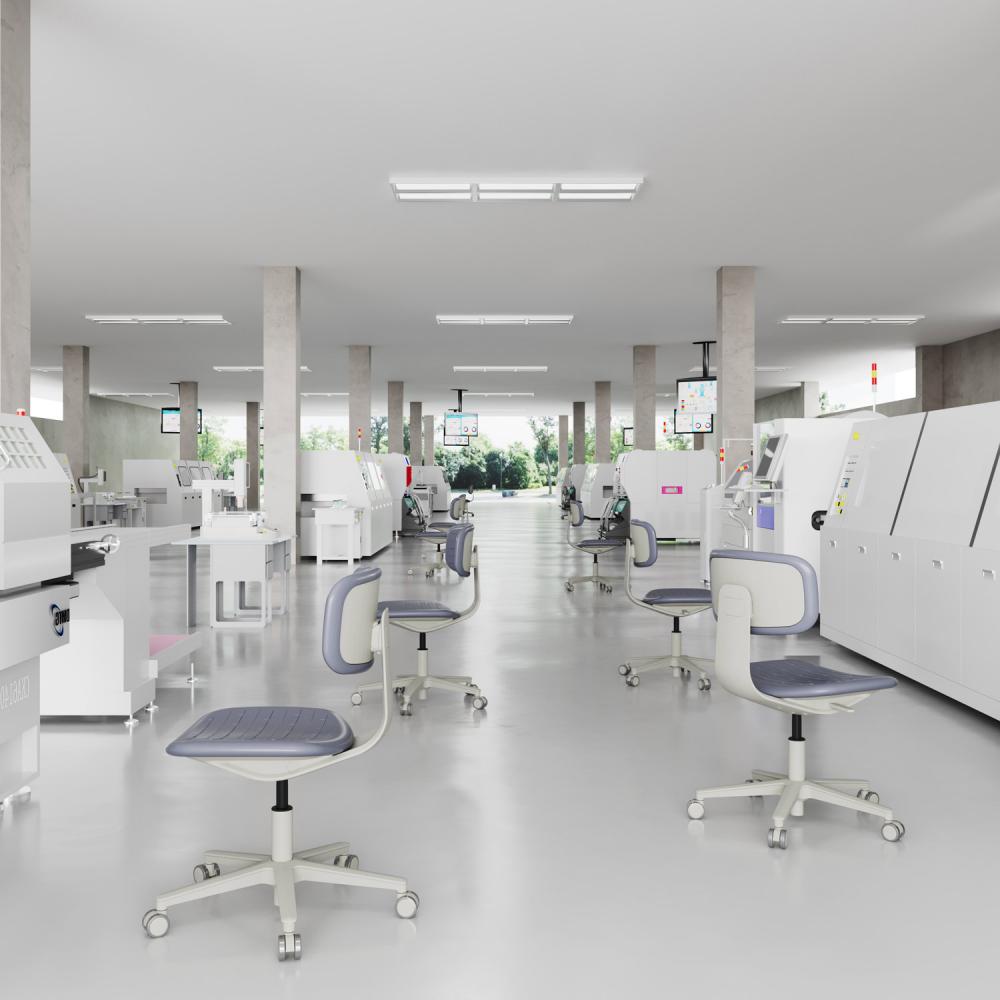 TEQLER | Laborstuhl NAPLES ohne Armlehne grau (T170720)