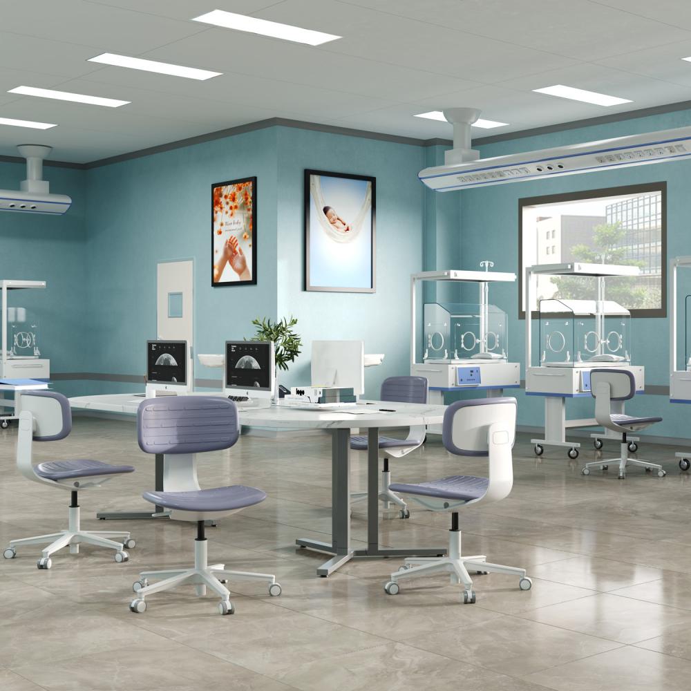 TEQLER | Laborstuhl NAPLES ohne Armlehne grau (T170720)