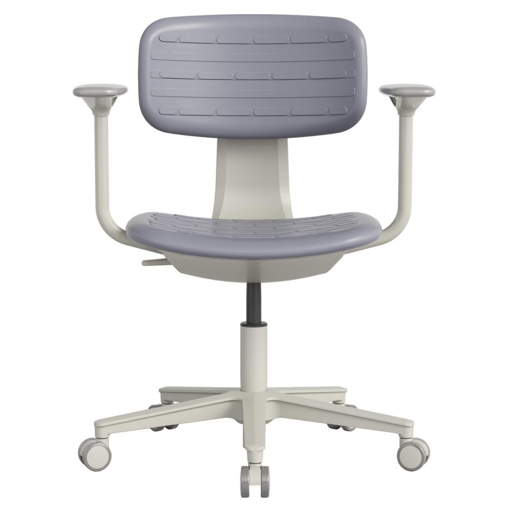 TEQLER | Laborstuhl NAPLES mit Armlehne grau (T170721)