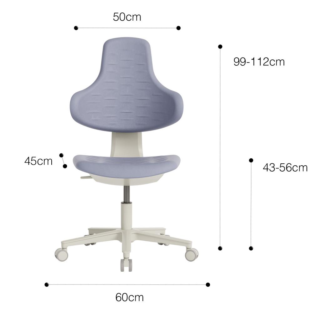 TEQLER | Laborrollhocker PALERMO grau (T170729)