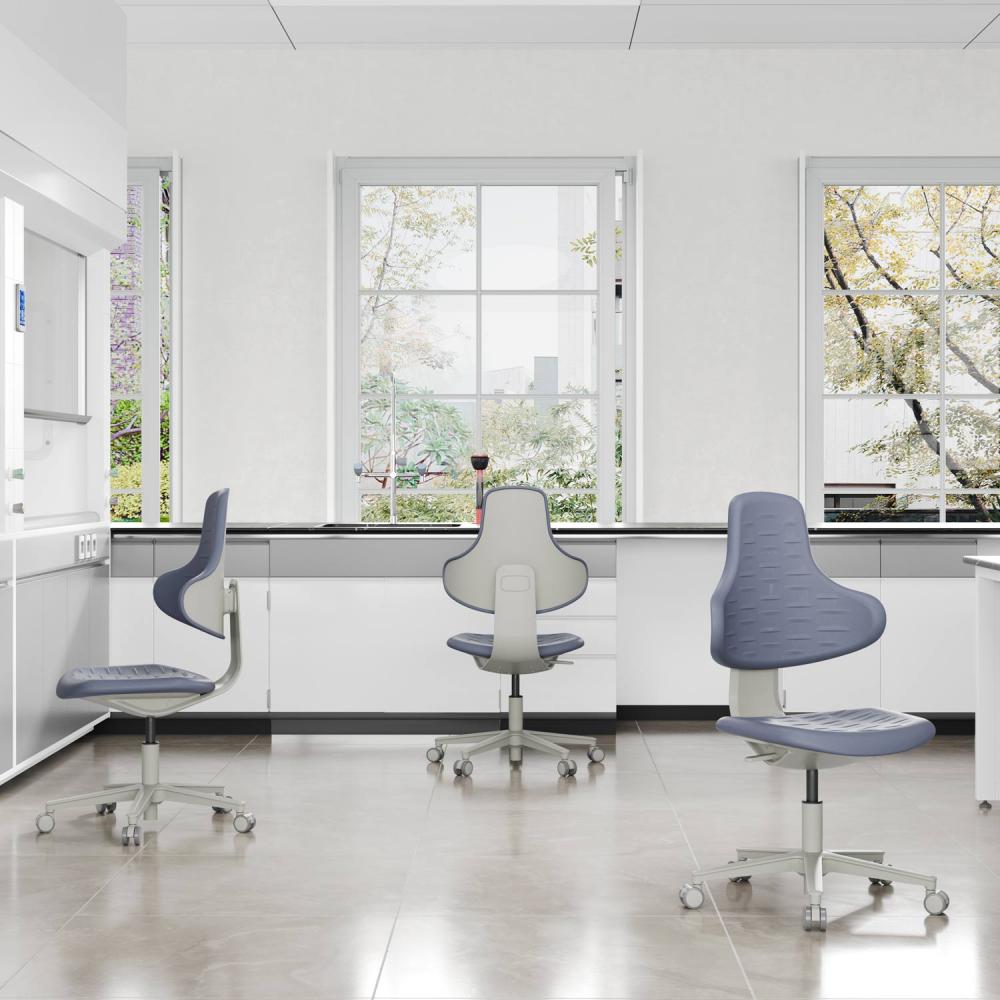 TEQLER | Laborrollhocker PALERMO grau (T170729)