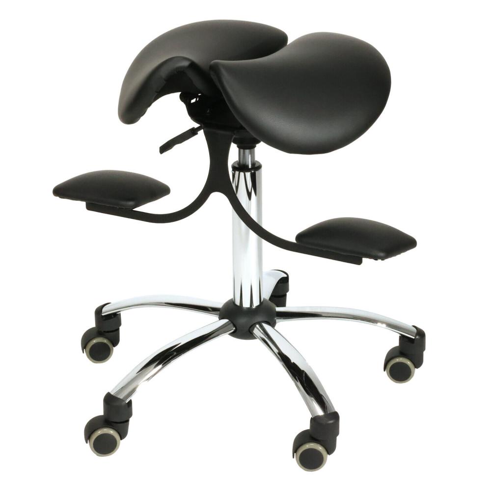 TEQLER | Sattelstuhl ErgoWork schwarz (T170741)