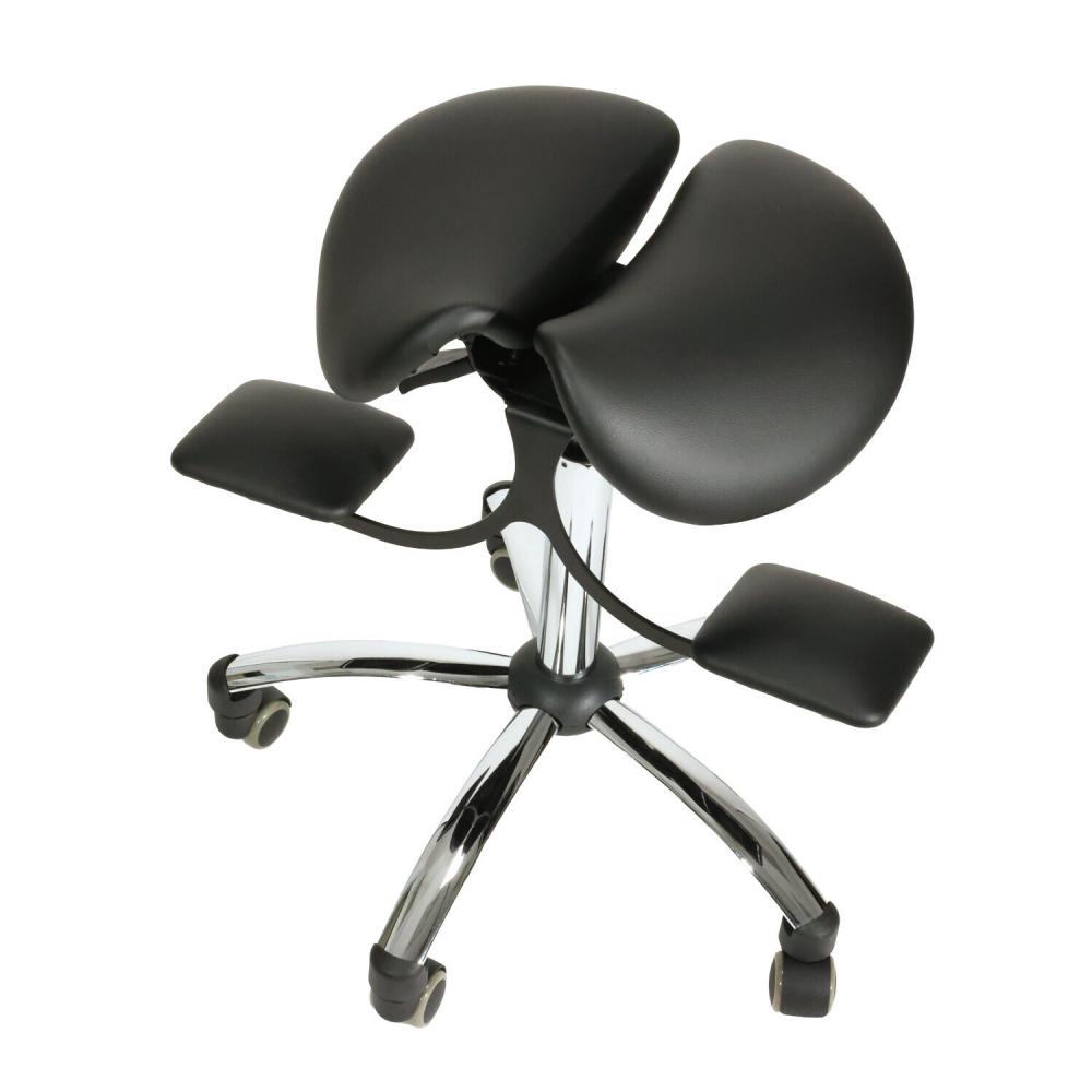 TEQLER | Sattelstuhl ErgoWork schwarz (T170741)