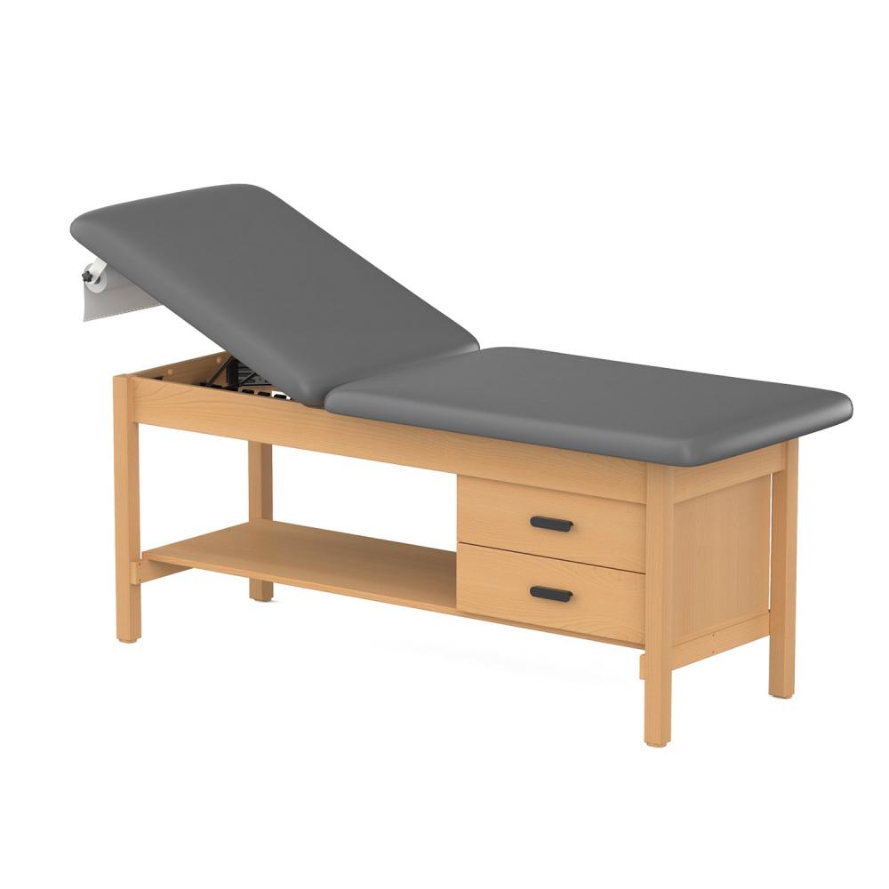 TEQLER | Holz-Untersuchungsliege mit Unterschrank anthrazit (T170754)