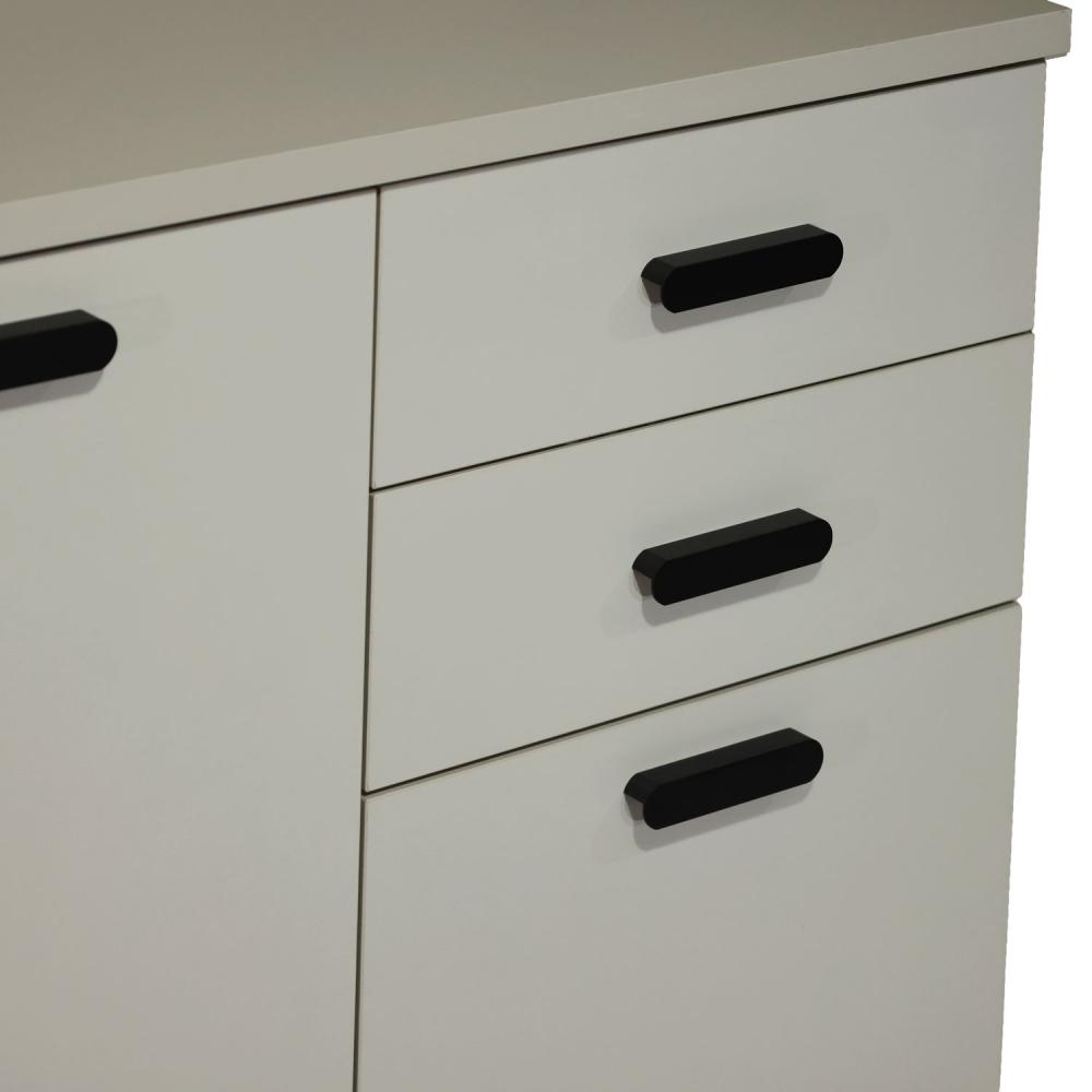 TEQLER | Sideboard VARDE grau / schwarz (T1711880)