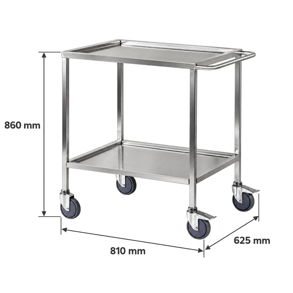 TEQLER | mobiler Edelstahl Mehrzweckwagen (T171801)