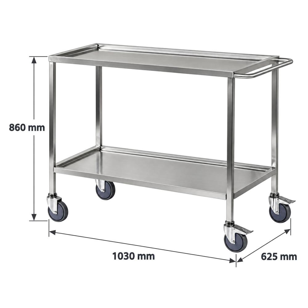 TEQLER | mobiler Edelstahl Mehrzweckwagen (T171802)