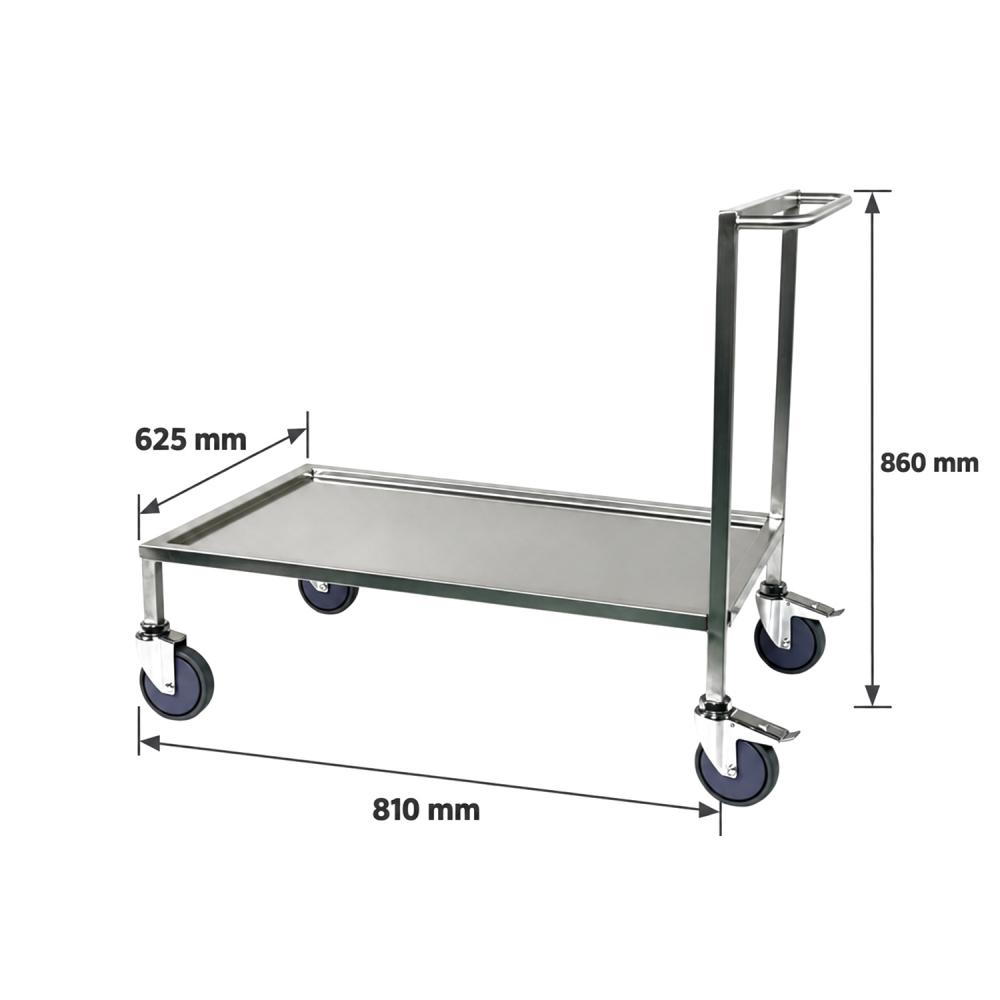 TEQLER | mobiler Edelstahl Transportwagen (T171803)