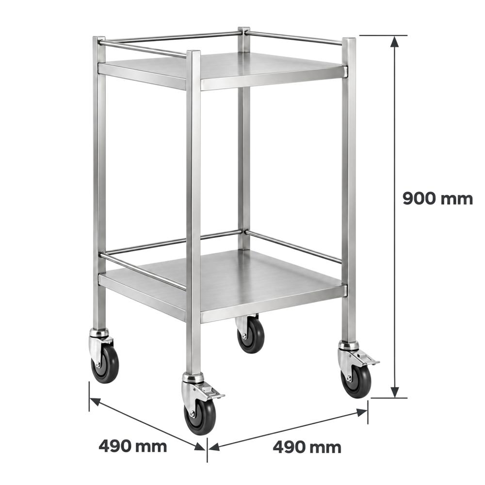 TEQLER | mobiler Edelstahl Multifunktionswagen (T171805)