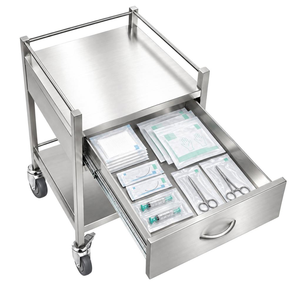 TEQLER | mobiler Edelstahl Schubladenwagen (T171806)