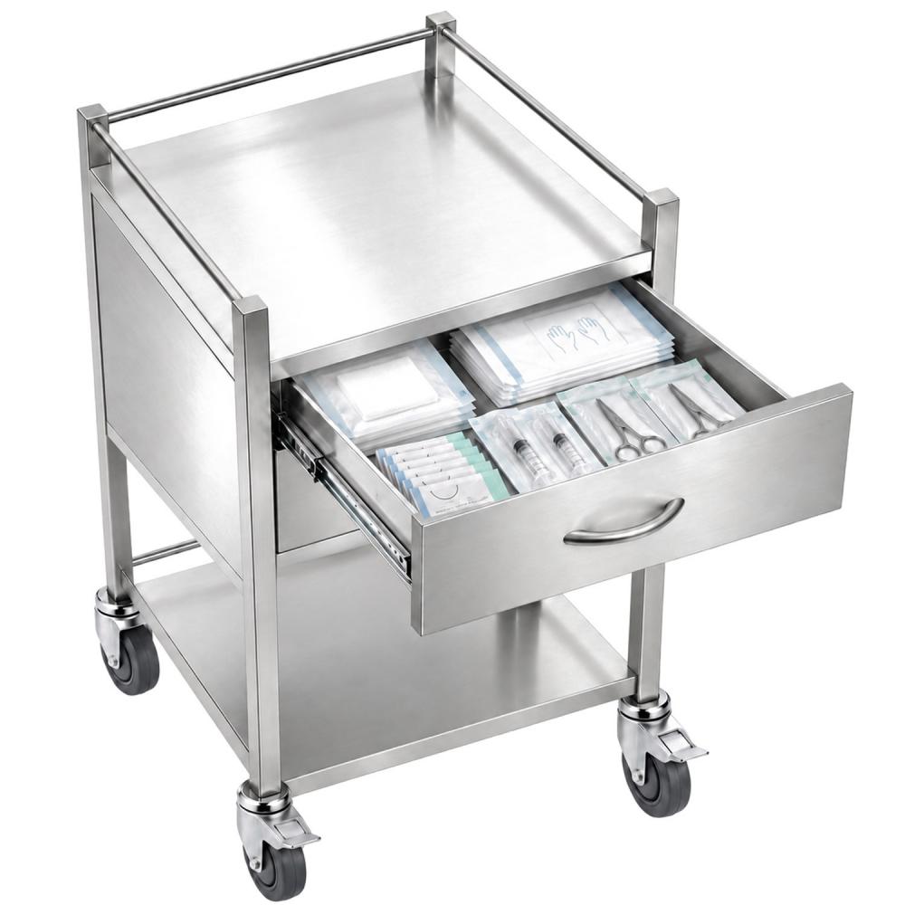TEQLER | mobiler Edelstahl Schubladenwagen (T171807)