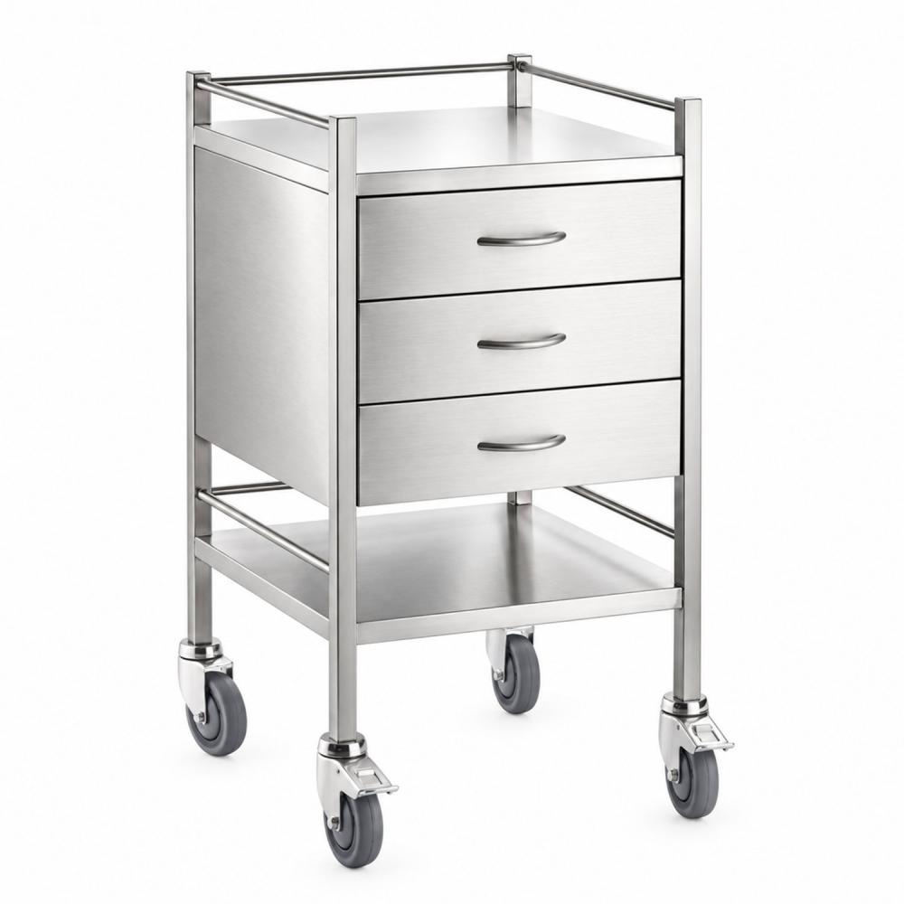 TEQLER | mobiler Edelstahl Schubladenwagen (T171808)